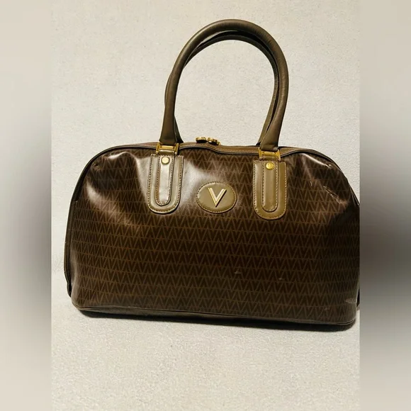 Mario Valentino Monogram Leather Handbag - Picture 5 of 13